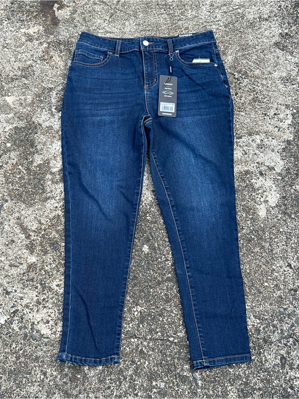 NWT Express Women’s Skinny Jeans in Dark Blue Denim